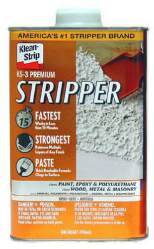 Klean-Strip QKS3 Premium Brushable Paint Stripper, 1 Quart
