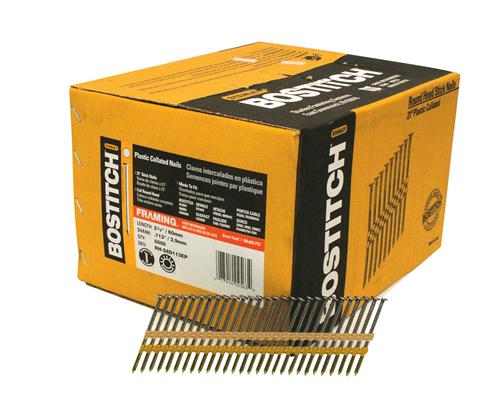 Bostitch RH-S8D113EP Plastic Collated Stick Framing Nails, 2-3/8", 5000-Count