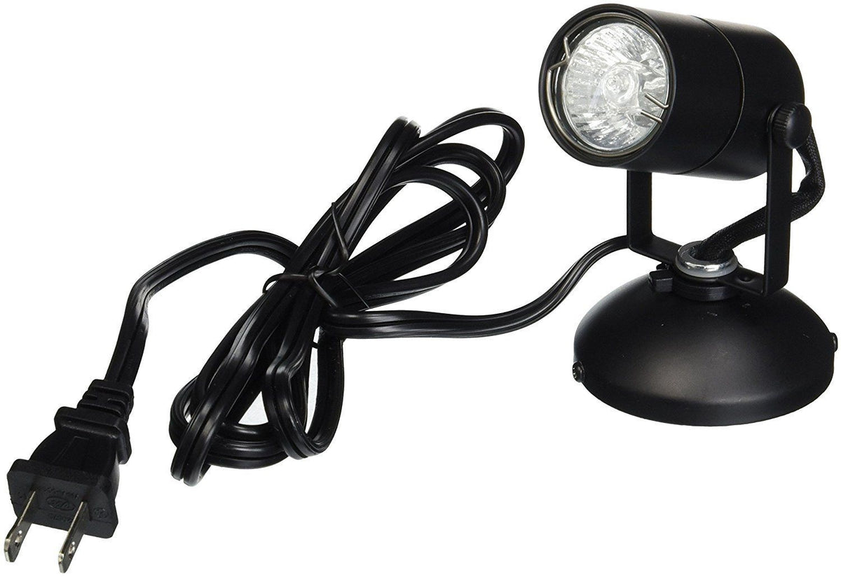 Good Earth G19920-BK-I Micro Halogen Spot Light w/ Bulb & 10' Cord, Black, 10W