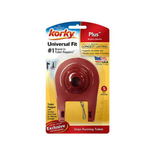 Korky® 2001BP Plus Premium Universal Flapper, Red
