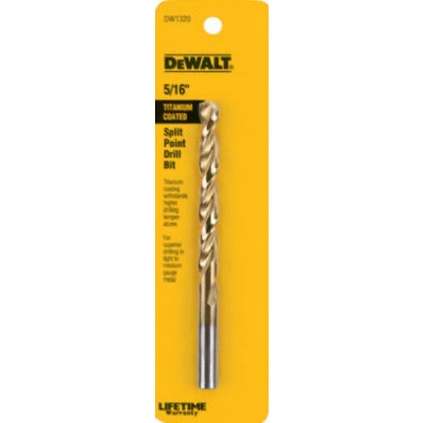 DeWalt® DW1320 Titanium Split Point Drill Bit, 5/16"