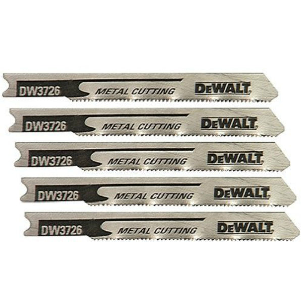 DeWalt® DW3726-5 U-Shank Thin Metal Cutting Cobalt Steel Jig Saw Blade, 24TPI