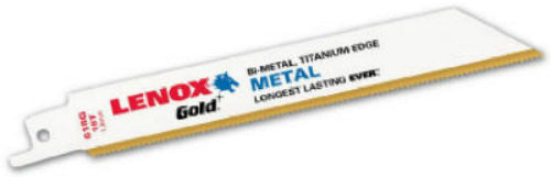 Lenox® 21060656GR Gold® Wood reciprocating saw blades, 6 TPI, 6", 5-Pack