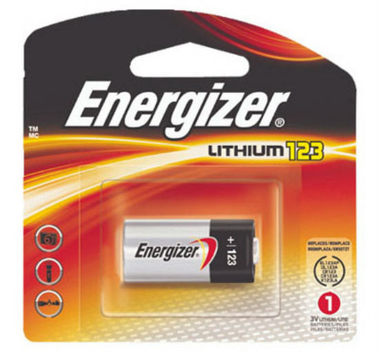 Energizer® EL123APBP Lithium Photo Battery, 3 Volt