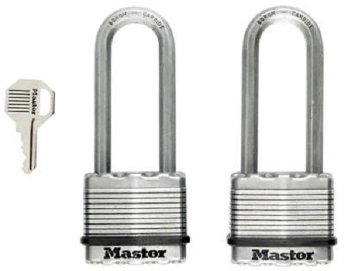 Master Lock M1XTLJCCSEN Magnum Laminated Padlock, 1-3/4", 2-Pack