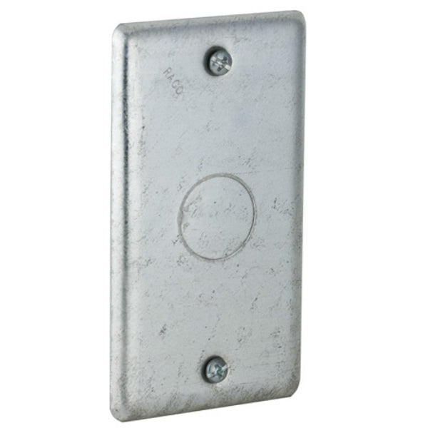 RACO® 861 Handy Box Cover, 1/2" Knockout in Center