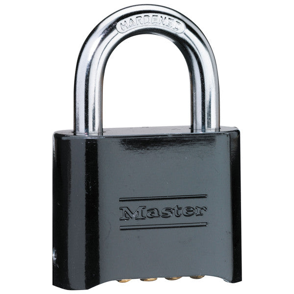 Master Lock 178D Resettable Combination Padlock, 2", Black Finish