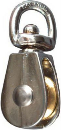 National Hardware® N243-576 Swivel Eye Single Pulley, 3/4", Nickel