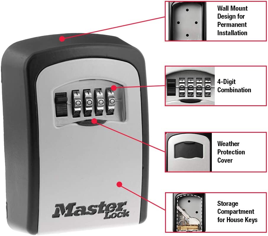 Master Lock 5401D 4-Dial Resettable Key Storage Lock