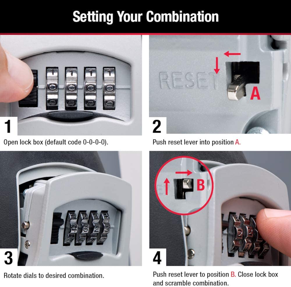 Master Lock 5401D 4-Dial Resettable Key Storage Lock