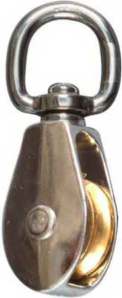 National Hardware® N223-370 Swivel Eye Single Pulley, 1", Nickel