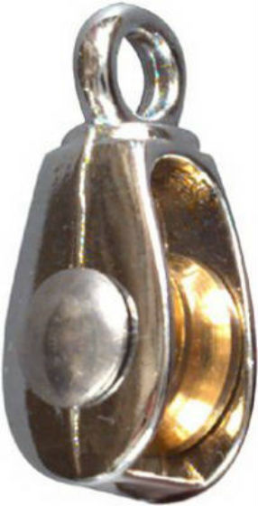 National Hardware® N243-584 Fixed Eye Single Pulley, 1/2", Nickel