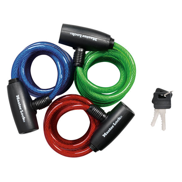 Master Lock 8127TRI Multi Purpose Cable Locks, 6', 3-Pack