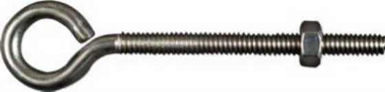 National Hardware® N221-606 Eye Bolt, 1/4" x 4", Stainless Steel