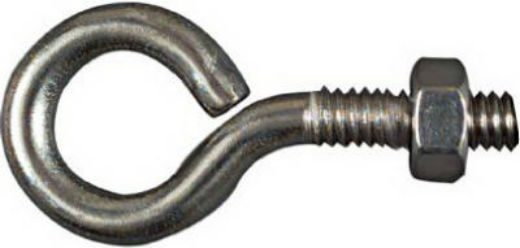 National Hardware® N221-572 Eye Bolt, 1/4" x 2", Stainless Steel