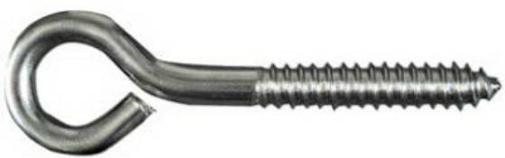 National Hardware N220-772 Lag Screw Eye, 1/4" x 3-3/4", Stainless Steel