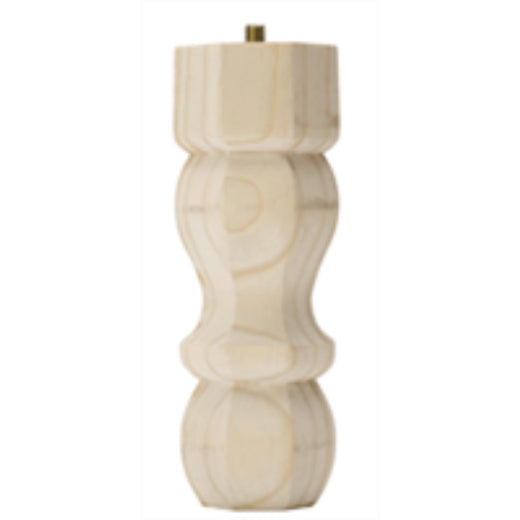Waddell 2406 Traditional Wood Table Leg, 6", Pine, Smooth Sanded Finish