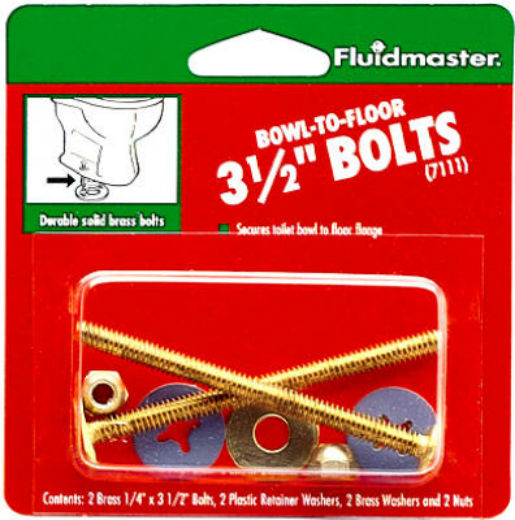 Fluidmaster 7111Bowl To Floor Kit Bolt, 3-1/2"