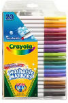Crayola 58-8106 Washable Super Tips Fine Line Marker, 20-Count
