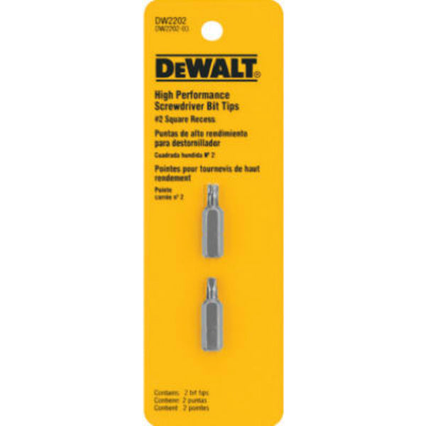 DeWalt® DW2201 Square Recess Bit Tip, #1, 2-Pack