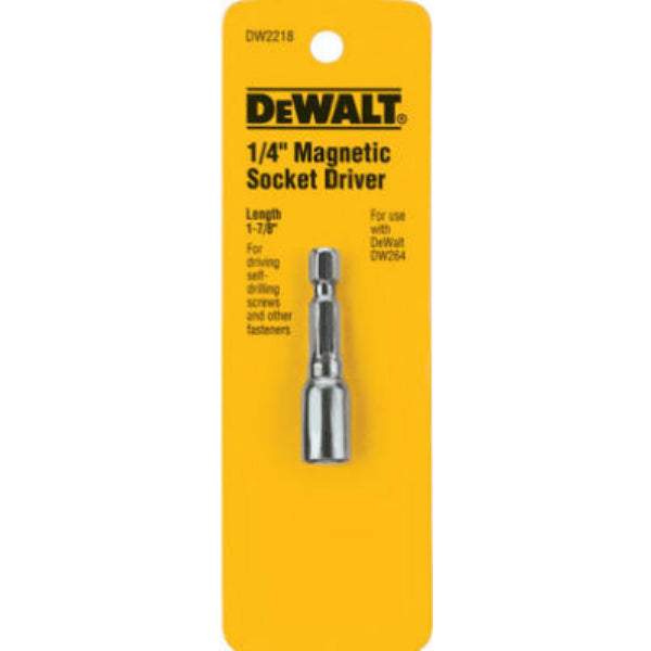 DeWalt® DW2218 Magnetic Hex Socket Driver, 1/4" x 1-7/16"
