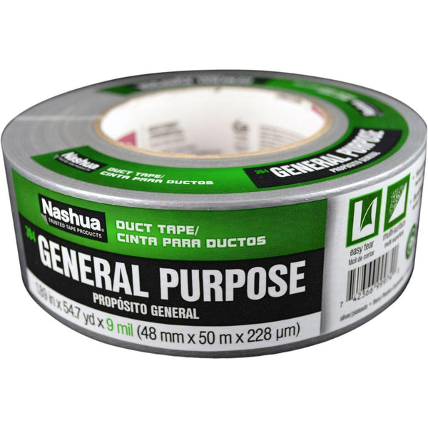 Nashua® 1086769 General Purpose Duct Tape, Silver, 9 Mil, 1.89" x 54.7 Yd, #394