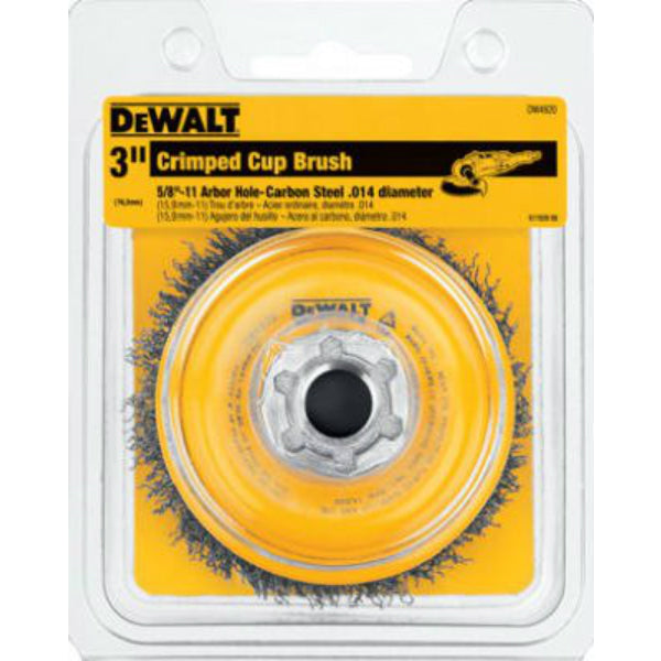 DeWalt® DW4920 High Performance™ Carbon Crimp Wire Cup Brush, 3" x 5/8"-11 Arbor