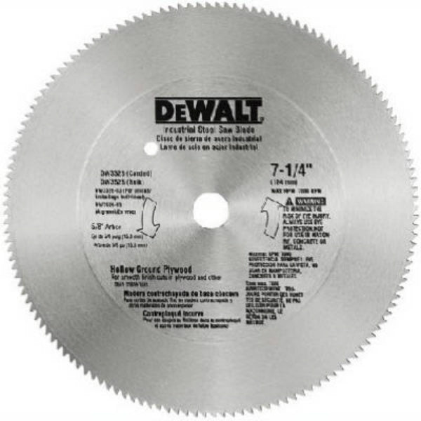 DeWalt® DW3324 Steel Crosscut Saw Blade, 100 Teeth, 7-1/4"
