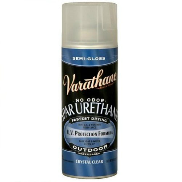 Varathane 250181 Outdoor Crystal Clear Spar Urethane, Semi-Gloss, 11.25 Oz Spray