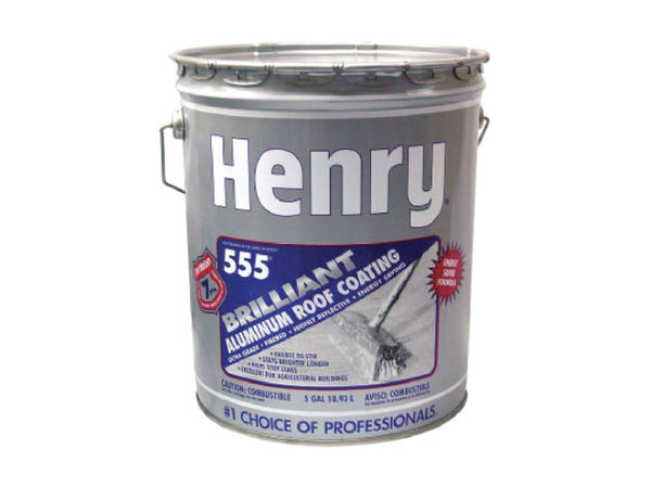Henry® Company HE555019 Ultra Grade Brilliant Aluminum Roof Coating, 5-Gallon