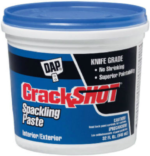 Dap® 12378 Crackshot® High Performance Spackling Paste, 1 Qt, White