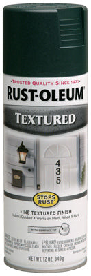 Rust-Oleum® 7222-830 Stops Rust® Textured Spray Paint, 12 Oz, Forest Green