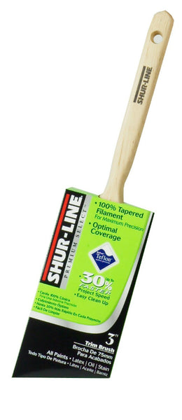 Shur-Line 55536 Angle Sash Poly Teflon Trim Brush, 3"