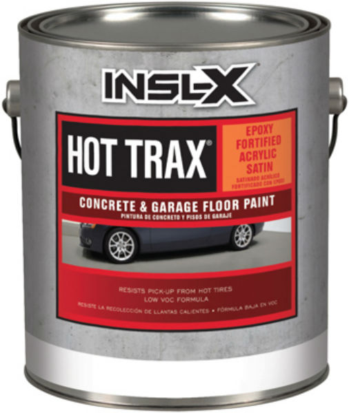 Insl-X® HTF309092-01 Hot Trax® Concrete/Garage Satin Floor Paint, Silver Gray, 1 Gal
