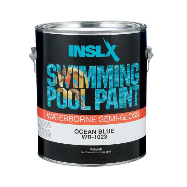 Insl-X® WR1023092-01 Waterborne Semi-Gloss Swimming Pool Paint, Ocean Blue, 1 Gal