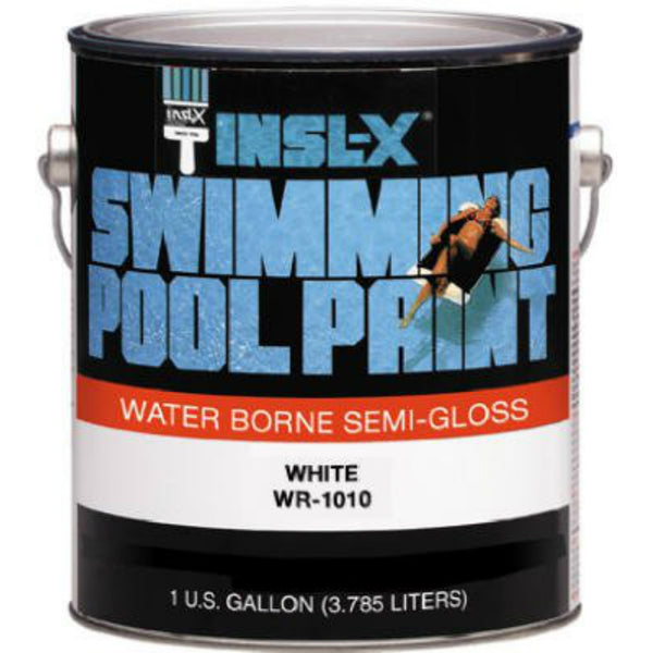 Insl-X® WR1010092-01 Waterborne Semi-Gloss Swimming Pool Paint, White, 1 Gallon