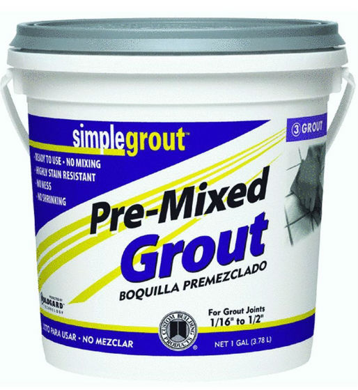 Custom® PMG3811-2 SimpleGrout® Pre­-Mixed Grout, Bright White, 1 Gallon