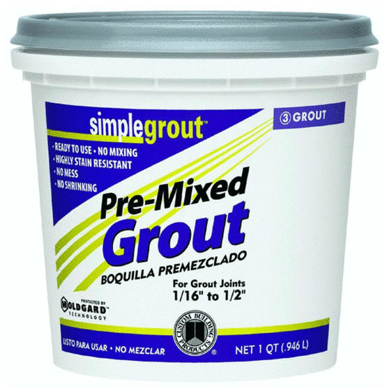 Custom® PMG122QT SimpleGrout® Pre­-Mixed Grout, Linen, 1 Qt