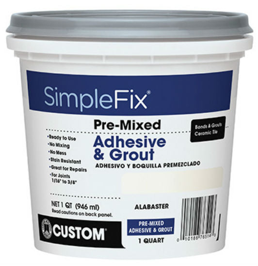 Custom® Building Products TAGWQT SimpleFix® Pre­Mixed Adhesive & Grout, 1 Qt