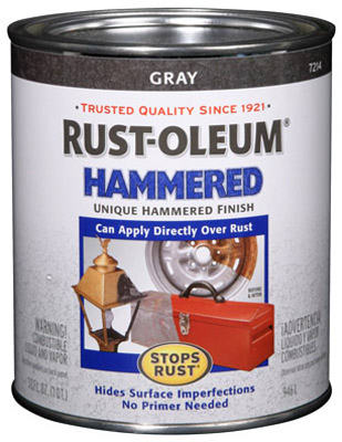 Rust-Oleum® Stops Rust® Hammered Rust Preventative Brush Paint, 1 Qt, Gray