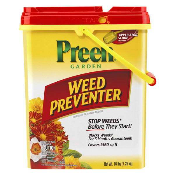 Preen® 24-63800 Garden Weed Preventer, 16 Lbs, Covers Upto 2560 Sq.Ft.