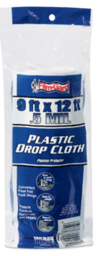 Film-Gard® 626204 Light Duty Plastic Drop Cloth, 9' x 12', 0.5 Mil