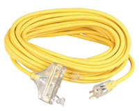 Coleman Cable® 04189 Multi-Outlet Vinyl Extension Cord, 100'