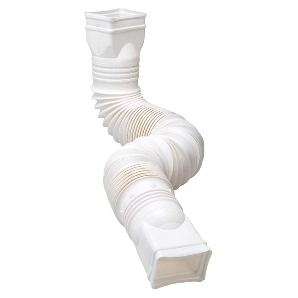 Amerimax 85010 Flexible Poly Downspout Extension, White