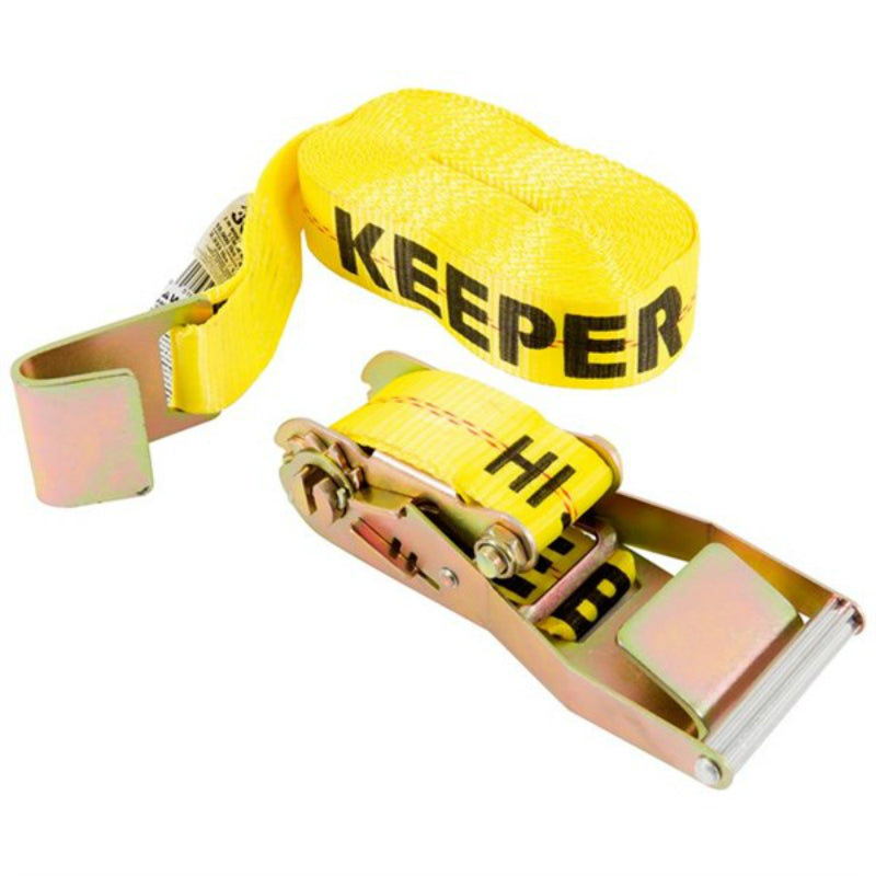 Keeper® 04627 Ratchet Tie-Down with Flat Hook, 30' x 2"