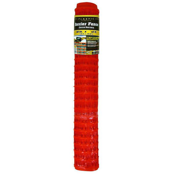 Gilbert & Bennett® 889211A Plastic Safety/Barrier Fence, Orange, 4' x 50'