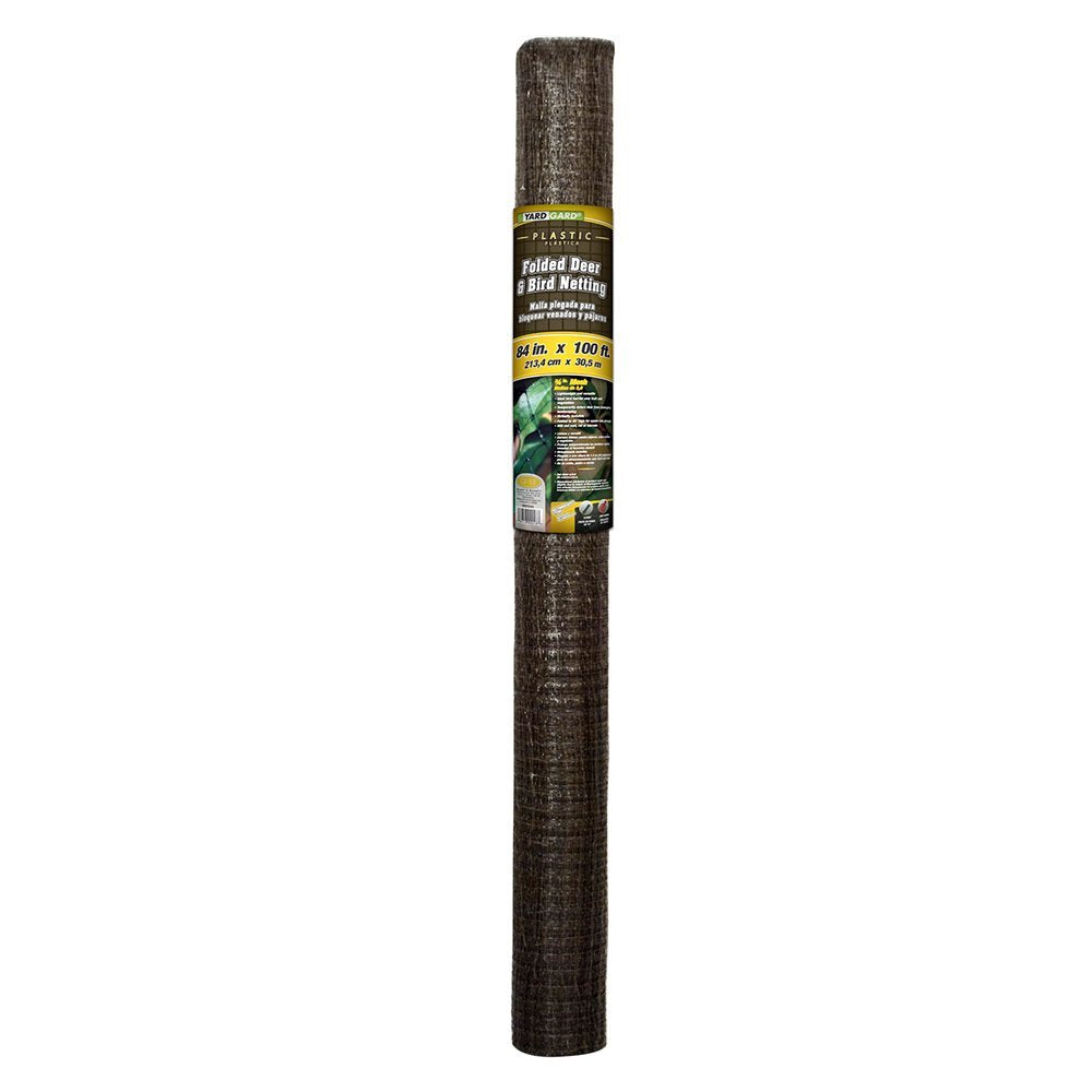 YardGard® 889554A Plastic Deer & Bird Netting, Black, 3/4"x3/4" Mesh, 84"x100'