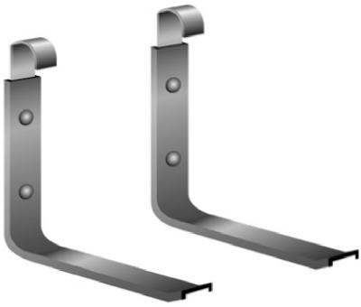 Panacea 89059 Aluminum Wall Mount Plant Bracket, Black, 2-Count