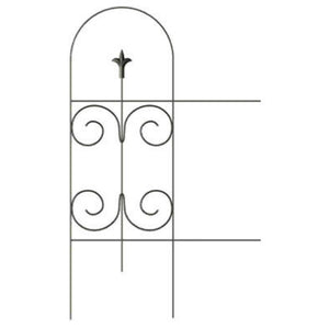 Panacea 89373 Folding Fence with Finial, Black, 32" x 8'