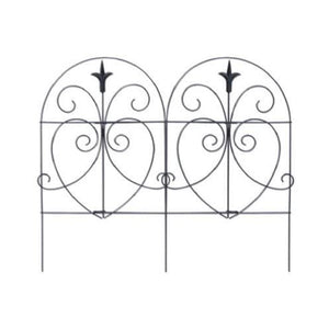 Panacea 89379 Romantic Style Folding Garden Fence, Black, 18" x 8'
